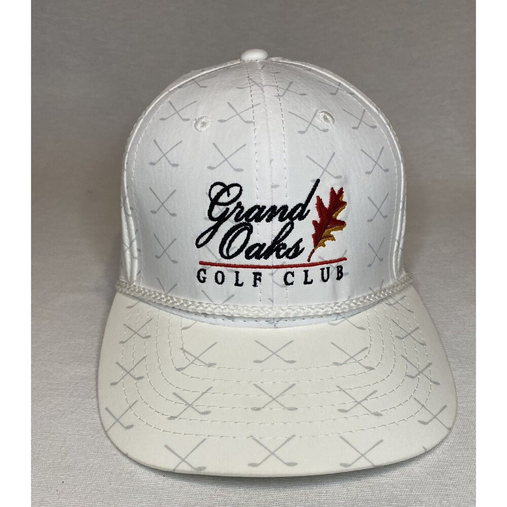 White Bridgestone Golf Grand Oaks Golf Club Rope Hat Baseball Cap